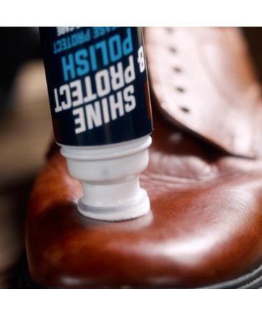 Shine & Protect Shoe Polish - 75ml Liquid Shoe Polish - Colour Restorer For All Leather Shoes - Black Shoe Polish Brown Shoe Polish & Neutral Shoe Polish - Easy To Use Boot Polish Sponge Applicator Pack of 1 Black - Buy Online on GoSupps.com