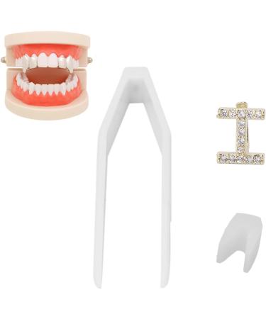 Hip Hop Fake Teeth Halloween False Teeth Plated English Letter I Teeth Single Hip Hop Teeth Initial I Letters Teeth Cosplay Dentures Ornaments for Halloween Party Dentures Gold - Buy Online on GoSupps.com