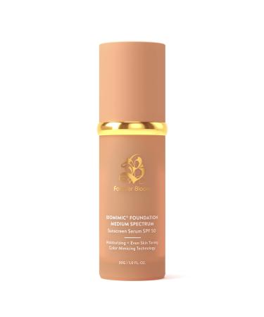 Bio Mimic Foundation Medium Spectrum by Forever Bloom Protecting from Sun with SPF50 Foundation for Gym Sports Dancing