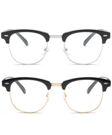 Stylish Half-Frame Computer Blue Light Blocking Glasses