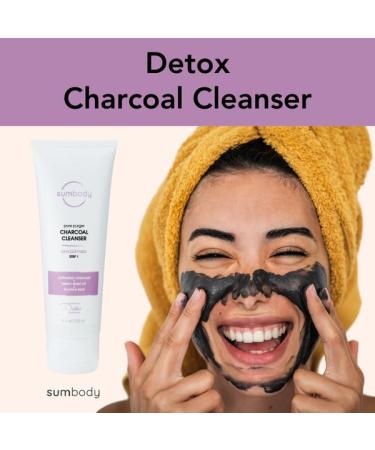Deep Pore Detoxifying Charcoal Cleanser - Vegan Blackhead Remover & Daily Face Wash for All - Hydrates & Purifies with Bamboo Coconut Charcoal Tea Tree & Rosemary - Buy Online on GoSupps.com