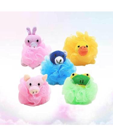 Totority 4pcs Mesh Shower Ball Puff - Exfoliating Bath Sponges for Kids & Adults | Perfect for Bath Time Cleaning & Washing - Buy Online on GoSupps.com