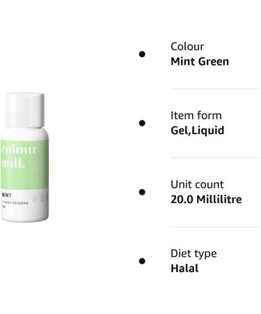 Colour Mill Edible Food Paint - Mint Green (20ml) for Baking & Decorating - Buy Online on GoSupps.com