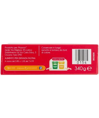  Italian Gourmet E.R. Pack of 12 Plasmon Punt ine Pastina Infanzia Svezzamento From 6 Months 340g + Pulpa Italian Gourmet 400g - Buy Online on GoSupps.com