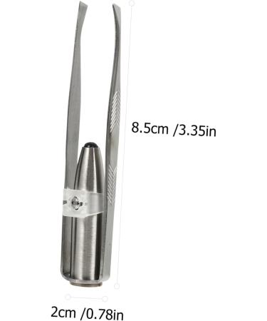 Buy Hushuwan 2-Piece LED Light Eye Brow Clip & Tweezers - Perfect for Men & Women | Stainless Steel Eyelash & Hair Trimmer - Buy Online on GoSupps.com