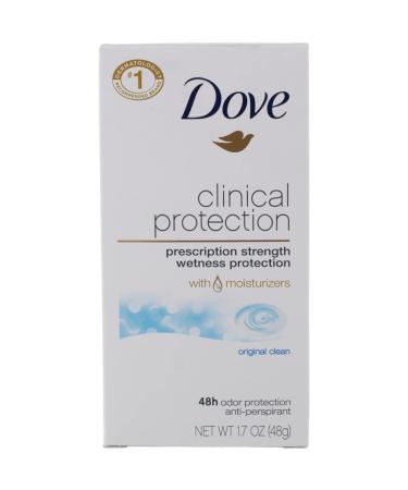 Dove Clinical Protection Antiperspirant Deodorant Original Clean 1.7 Ounce Original 1.7 Ounce