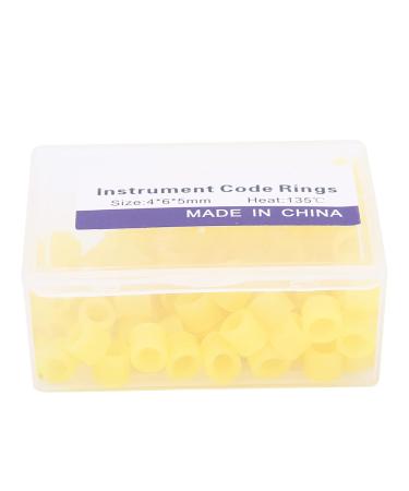 100 Non-Toxic Silicone Dental Color Code Rings - Yellow Orthodontic Instrument Bands for Easy Identification - Buy Online on GoSupps.com