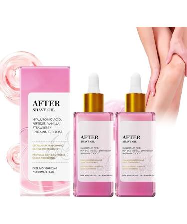 Shaving Soothing Oil Lot de 2 huiles apr s-rasage 40 ml Fraise Vanille Huile de rasage apaisante avec acide hyaluronique et peptides pour une peau clatante contient de l'acide hyaluronique et de