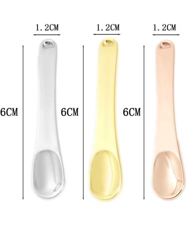 3 Packs Metal Makeup Spatula Cream Cosmetic Spoon Applicator for Beauty Mixing Skincare Cream Lotions Moisturizers Eye Cream Massage Face Mask - Buy Online on GoSupps.com