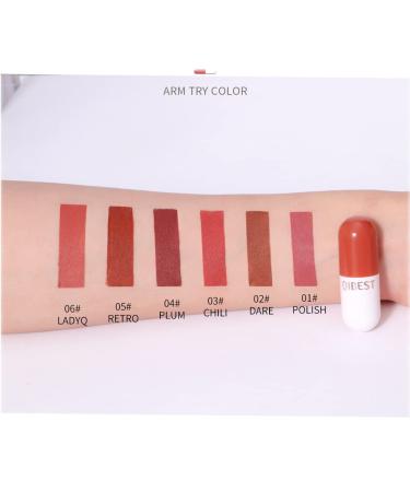 QiBest Mini Capsule Lipstick Set - 6 Velvet Matte Long Lasting Lipsticks | Moisturizing & Safe Make-Up Gift for All Skin Tones - Buy Online on GoSupps.com