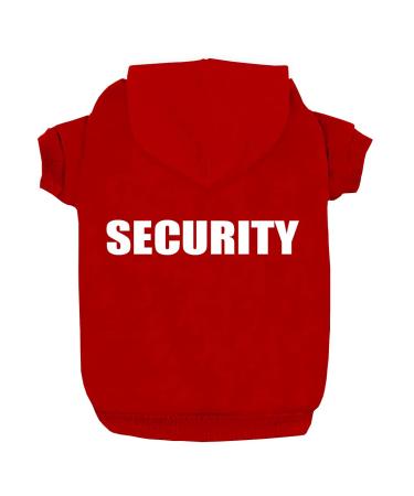 Izefia dog hooded sweater security rdc pet clothing dog shirt warmer sweater cotton cotton jacket coat small dog medium dog (red l) l red red