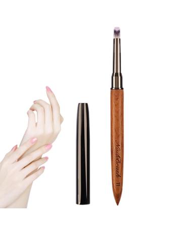 Nail Brushes For | Tool - Sandalwood Nail Polish Brush For Thin Details Fine Drawing Long Lines Home Use And Professional Nail Salon K