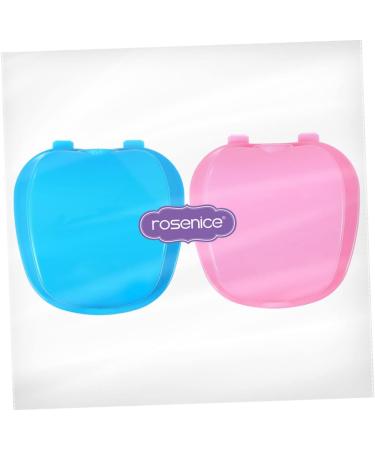 Supvox Pink Toothbox Organizer - 2-Piece Plastic Container with Lid for Tooth Braces & Prosthesis | Ideal for Outdoor Use - Buy Online on GoSupps.com