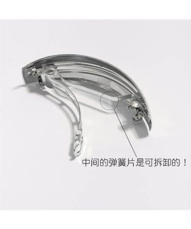 yangzerangSpring-Loaded Hair Clip Hair Barrette Elegant Automatic Hair Clip Barrette Ponytail Holders for Fine Thin Thick Hair Large Retro French Hair Clasp Small Clips No Slip Women Girls Accessories - Buy Online on GoSupps.com