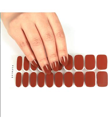 GelMate Semicured Gel Nail Wraps - Terracotta | 20 Strips Real Gel Nail Polish Stickers | UVLED Lamp Required - Buy Online on GoSupps.com