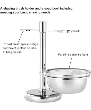 Kjyr Portable Men's Razor Brush - Premium Zinc Alloy Bathroom Set | Hotel & Home Use | 15cm Silver - Buy Online on GoSupps.com