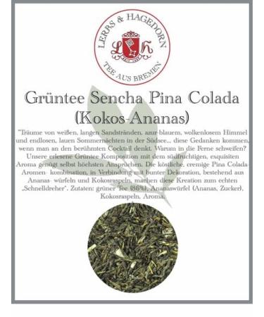 Lerbs & Hagedorn Lerbs & Hagedorn Sencha Pi a Colada Green Tea | Exquisite fruity southern aroma 1 kg (approx. 81 l) with pineapple and grated coconut
