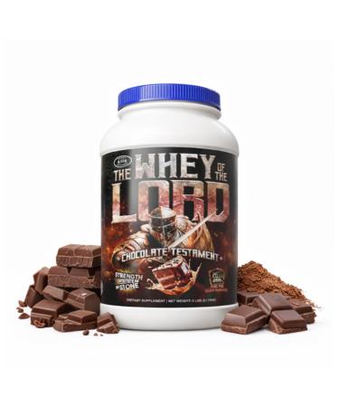 The Whey of The Lord Chocolate Testament Whey Protein Isolate Premium Muscle Growth & Recovery Shake Rich Flavor Smooth Mix Amino Acid Support for Daily Use (Chocolate)