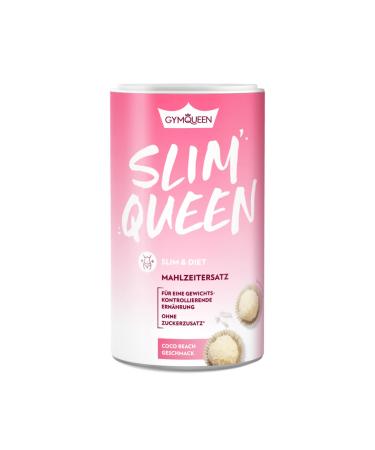 Gymqueen slim queen weight loss Shake 420g delicious diet shake for easy weight loss meal set with important vitamins and nutrients only 250 kcal per serving & without sugar additive Coco beach coco beach 420 g (1 Pack)