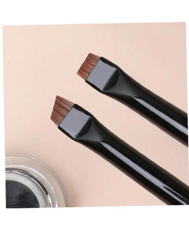 Tossper 2-Piece Professional Makeup Brush Set | Angled Eyebrow & Flat Eyeliner Brushes for Flawless Beauty - Buy Online on GoSupps.com