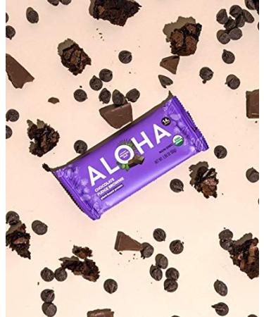 Aloha Organic Plant Based Protein Bars - Chocolate Fudge Brownie 1.98 Oz | Healthy Vegan Snack for International Shipping - Buy Online on GoSupps.com