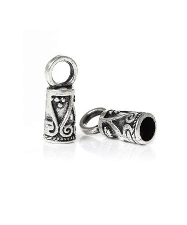 Cord End Caps 150 Pack for 3.5mm Cord Cylinder Antique Carved Look