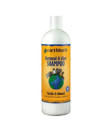 Earthbath Oatmeal & Aloe Pet Shampoo - Vanilla & Almond, Itchy & Dry Skin Relief, Soap-Free, for Dogs & Cats, 100% Biodegradable & Cruelty Free, Give Your Pet That Heavenly Scent - 16 Fl. Oz