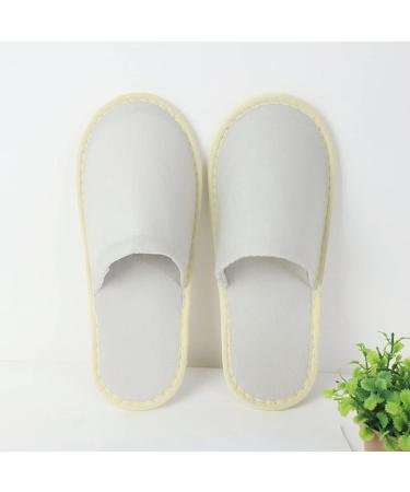 Tianmao 10 Pairs Disposable Hotel Slippers - Closed Toe Universal Size (29x11cm) - Ideal for Spa Parties Travel - Purple & Yellow Options - Buy Online on GoSupps.com