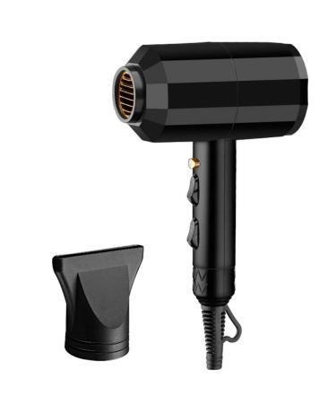 1000 Watt Hair Dryer Professional Negative Ionic Salon Blow Dryer Fast Drying Quiet Hairdryer/Black (Black)