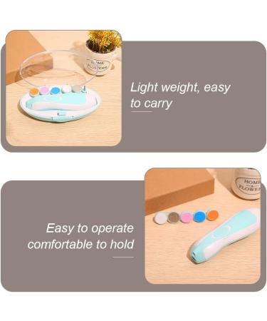 Electric Baby Nail Trimmer - 6 in 1 Baby Nail File Clipper with LED Light, Safe Nail Care for Newborns to Adults (Blue) - Buy Online on GoSupps.com