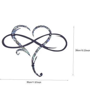 DEARMAMY 1pc Pendant Ornament Home Decor Home Heart Hanging Decor Wall Art Heart Wrought Iron Wall Decoration 30x26cm Silver - Buy Online on GoSupps.com