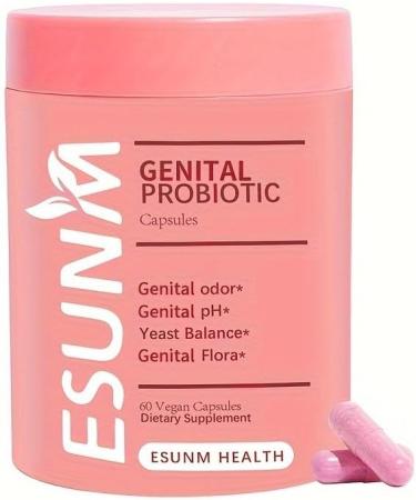 ESUNM Health GENITAL PROBIOTIC Capsules Genital fragrance genital pH yeast balance genital flora nutritional supplement the ultrafine choice for women 60 vegan capsules - Buy Online on GoSupps.com