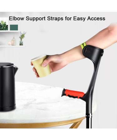 Adult Crutches Elderly Crutches Open Cuff Crutches Fracture Walker 10 Levels Height Adjustable Folding Crutches Unisex Lightweight Walker Convenient Independence - Buy Online on GoSupps.com
