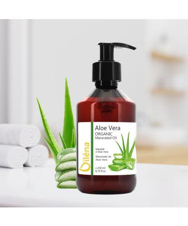 Pure Aloe Vera Macerated Oil - Natural Body Face & Hair Moisturizer - 250 ml for Massage & Hydration - Buy Online on GoSupps.com