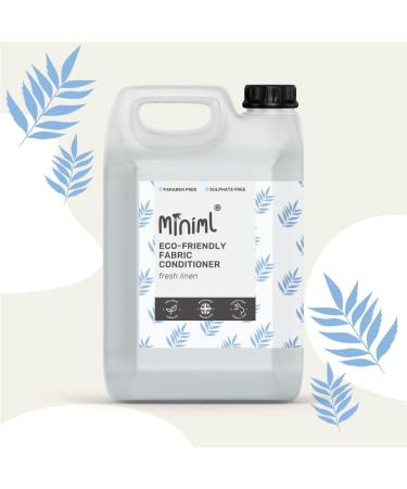 Miniml Eco Fabric Softener & Conditioner 5L Refill - Fresh Linen Scent - Vegan & Cruelty-Free - 250 Washes - Sensitive Skin Friendly - Buy Online on GoSupps.com