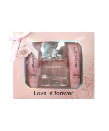 Love is forever Perfume Gifts Sets for Women Eau De Parfum (3.4 fl oz) Body Lotion (3.0 fl oz) Shower Gel Our Impression of La vie este Bella (Pack of 3)