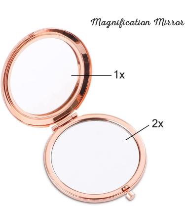 Dyukonirty 70th Birthday Rose Gold Compact Mirror - Unique Gift for Women Turning 70 - Buy Online on GoSupps.com