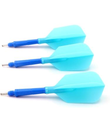 CUESOUL AK6 Slim Dart Stem with AK4 Flights Set - Blue, B Size - 3pcs, 35mm Shaft Length - Buy Online on GoSupps.com
