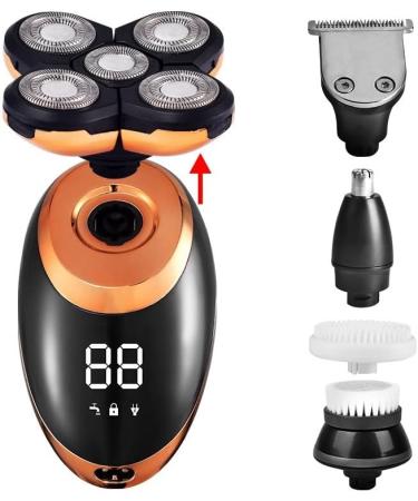 Buy 5-in-1 Waterproof Electric Razor for Men - USB Rechargeable Silver Shaver Beard Trimmer & Hair Clipper - Buy Online on GoSupps.com