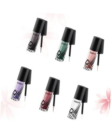FRCOLOR 6pcs Eyeshadow Sparkling Liquid Eyeliner Glitter Shinny Eyeliner Eye Shadow Flash - Buy Online on GoSupps.com