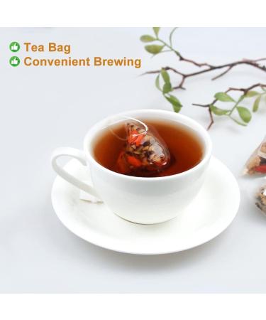 Ginseng Five Tea Bag 250g/8.81oz (5g*50bags) Goji Mulberry Polygonatum Maka Powder Ginseng Caffeine-Free Flavored Delicious Beverage Herbal Tea Combination of Floral Tea - Buy Online on GoSupps.com
