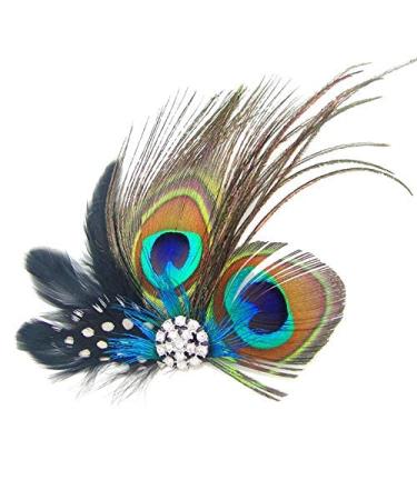 Xiton Retro Peacock Hair Clip - Spring Hairpise & Feather Wedding Fascinator Accessories for Women & Girls - International Shipping Available - Buy Online on GoSupps.com