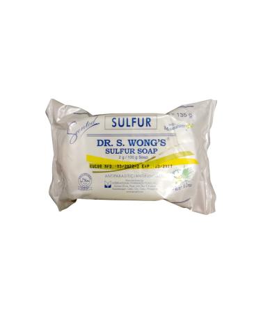 Dr. S. Wong's Sulfur Soap Scented with Moisturizers 100g Germicide Fungicide Parasiticide