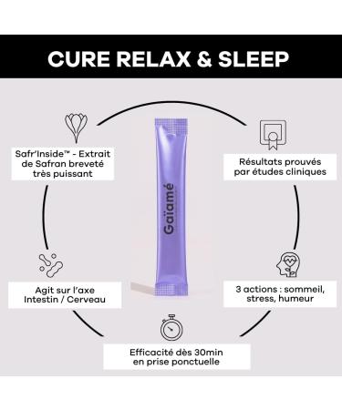 Ga am Pack of 30 Relax and Sleep Sticks Anti-Stress Sleep Anxiety Mood Saffron Prebiotic Vitamin Digestion - Buy Online on GoSupps.com