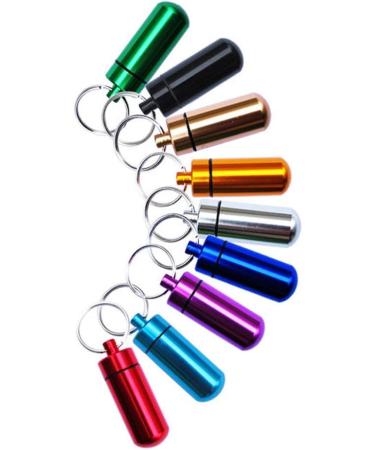 Purple Pill Organizer - Mini Stainless Steel Pill Box Keychain for Travel Waterproof & Durable - Ideal for Camping & Outdoor Adventures - Buy Online on GoSupps.com