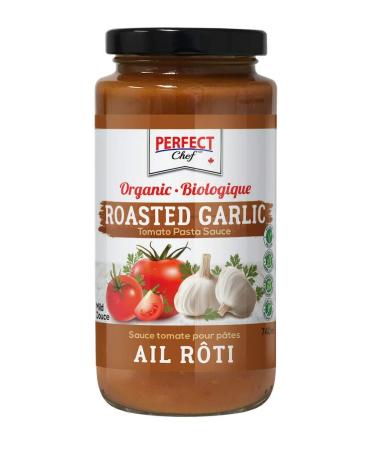 Perfect Chef Organic Roasted Garlic Pasta Sauce (6-Pack) 6 x 740ml - Gluten Free No Sugar Added Vegan Made in Canada.