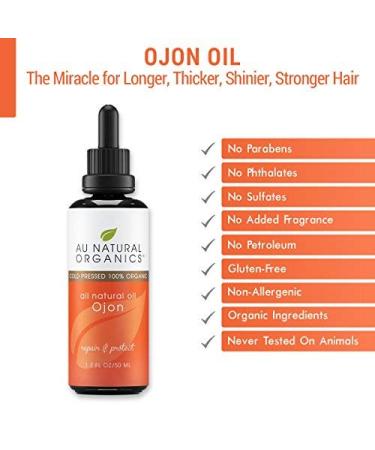 Organic Ojon Oil for Hair Loss & Repair | 100% Cold Pressed Virgin Unrefined | Rich in Omega 6 & 9 Fatty Acids | 1.7 fl oz - Buy Online on GoSupps.com