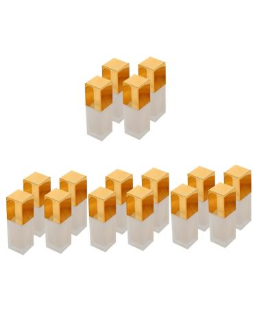 Beavorty 16 pcs Square Liquid Foundation Bottle Frosted Glass Foundation Pump Bottle Vial As Shownx4pcs 10.5x3.2cmx4pcs