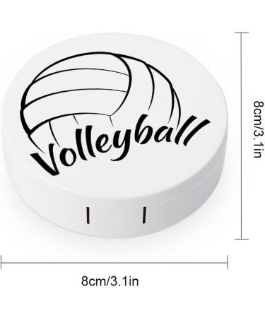 Love Is Volleyball Round Case For Contact Lens Kit Storage Box with Mirror Printed - Buy Online on GoSupps.com