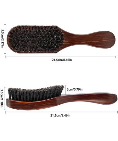 Sumoto Pig Bristle Hairbrush - Beechwood Beard & Hair Brush for Adults & Kids - Premium Black Bristle Cleaning Brush - Buy Online on GoSupps.com